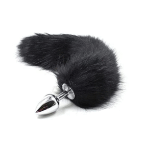 Plug Anal Cola Zorro Negro Talla S - Image 1