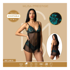 Conjunto Erótico Negro y Rosado Ref 15 - Image 1